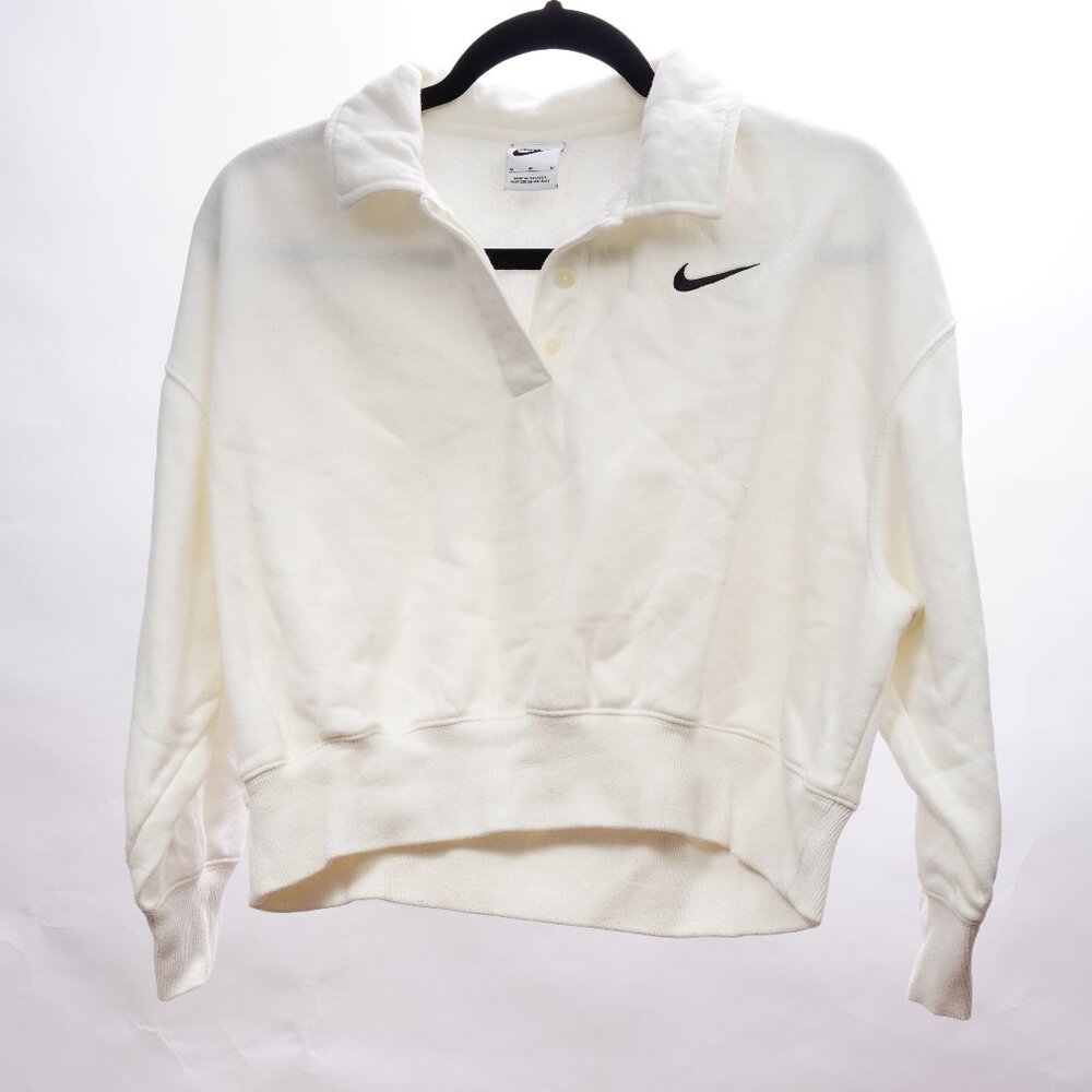 Nike Cropped Henley Sweatshirt Size M